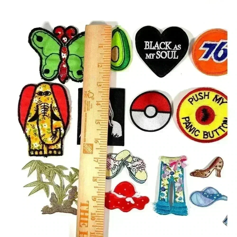 20‎ PC Assorted Sewing Applique Patches Iron on Sew On NEW Mixed